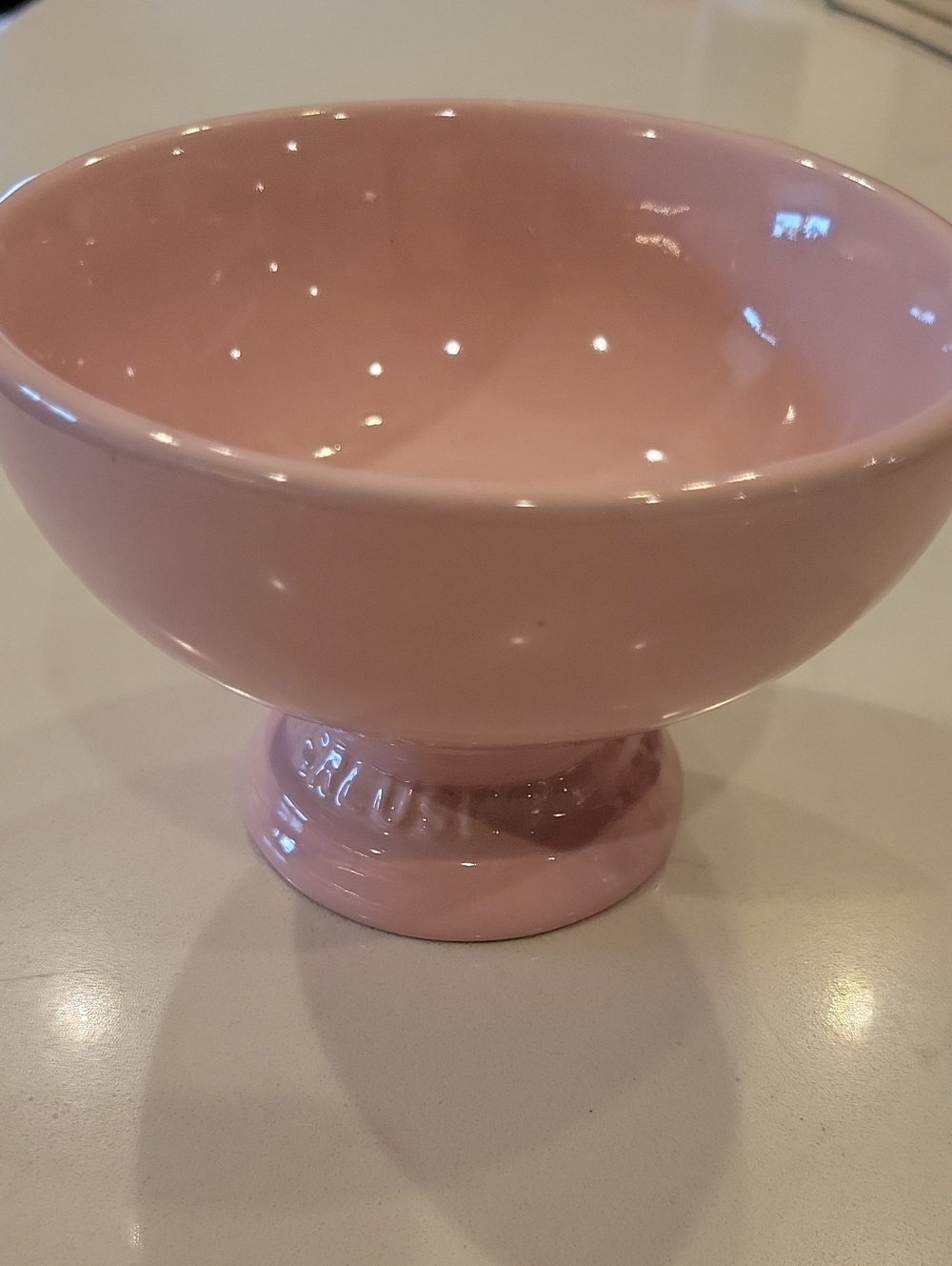 Le Creuset Chiffon Pink Pedestal Dessert Bowl